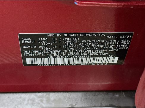 Used 2021 Subaru Outback Premium w/ Popular Package #1 AWD/4WD image 12
