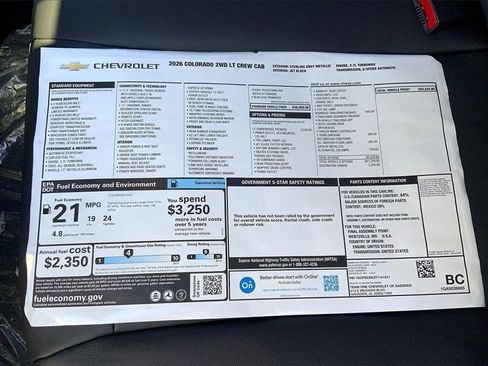 New 2026 Chevrolet Colorado LT w/ LT Convenience Package image 16