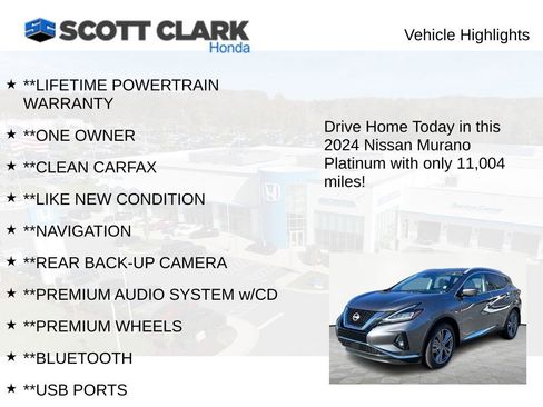 Used 2024 Nissan Murano Platinum w/ Cargo Package image 12