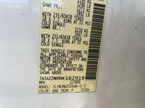 Used 2017 Nissan Murano SL w/ SL Technology Package image 10