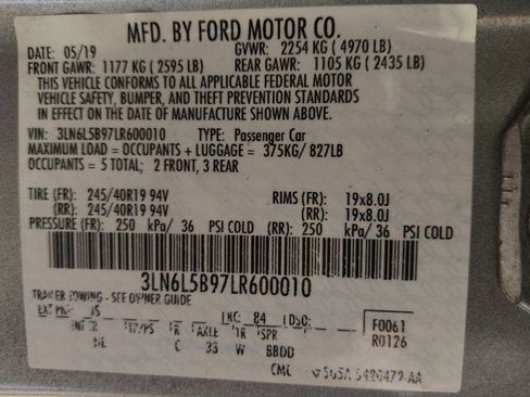 Used 2020 Lincoln MKZ AWD w/ Convenience Package image 33