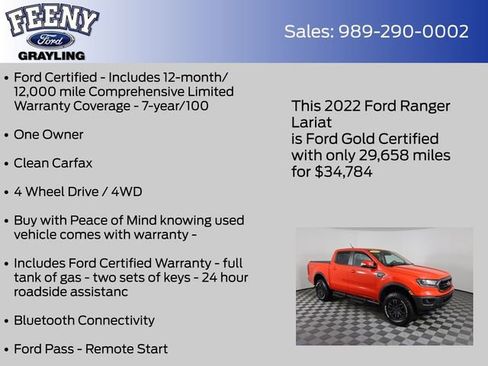 Used 2022 Ford Ranger Lariat w/ Tremor Off-Road Package image 5