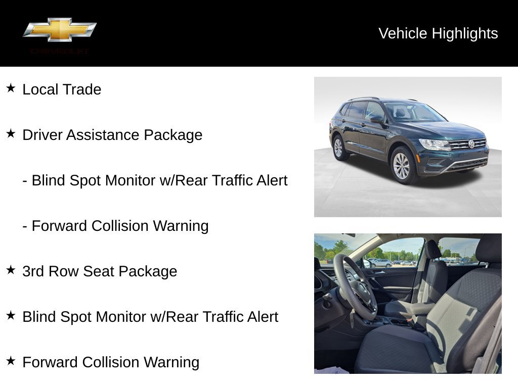 Used 2019 Volkswagen Tiguan S w/ 3rd Row Seat Package AWD/4WD image 18
