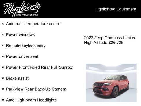 Used 2023 Jeep Compass High Altitude AWD/4WD image 6