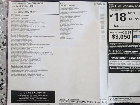 Used 2023 Land Rover Range Rover SE image 43