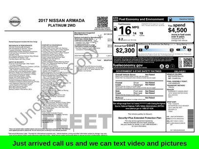Used 2017 Nissan Armada Platinum w/ Captain Seat Package
