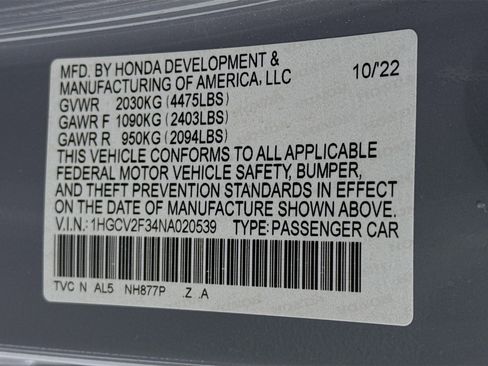 Certified 2022 Honda Accord Sport image 31