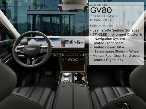 New 2026 Genesis GV80 2.5T Select AWD/4WD image 17
