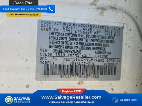 Used 2017 Nissan Sentra SV FWD image 16