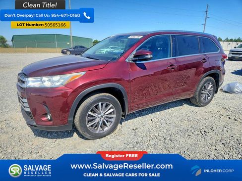 Used 2018 Toyota Highlander XLE w/ Carpet Mat Package (TMS) AWD/4WD image 1
