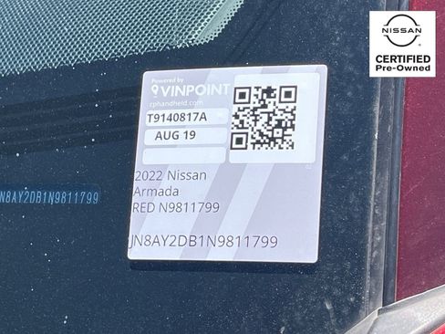 Certified 2022 Nissan Armada Platinum w/ Captain's Chairs Package AWD/4WD image 32