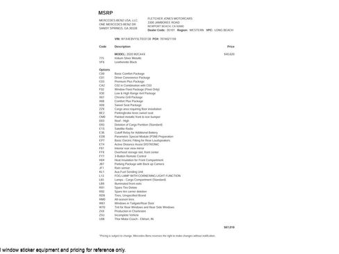 Used 2020 Mercedes-Benz Sprinter 2500 image 17