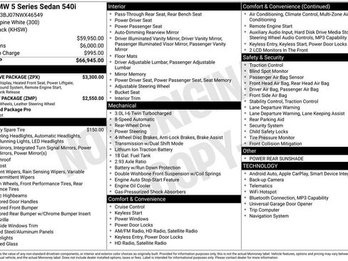 Used 2022 BMW 540i w/ Executive Package image 2