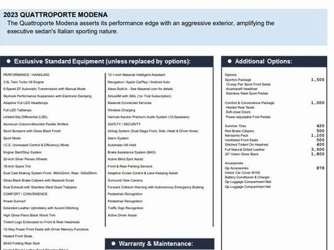 Used 2023 Maserati Quattroporte Modena image 2