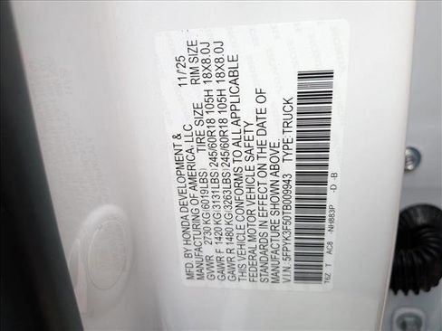 New 2026 Honda Ridgeline RTL image 17