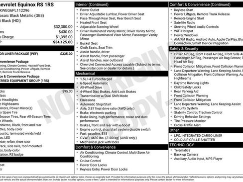 Certified 2023 Chevrolet Equinox RS w/ LPO, Floor Liner Package image 10