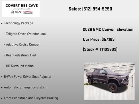 New 2026 GMC Canyon Elevation w/ Convenience Package AWD/4WD image 19