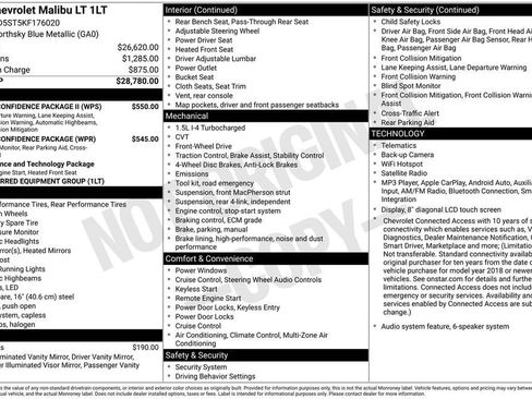 Used 2019 Chevrolet Malibu LT w/ Driver Confidence Package II FWD image 11