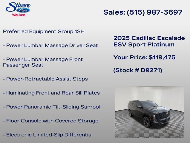 Used 2025 Cadillac Escalade ESV Sport Platinum AWD/4WD image 8