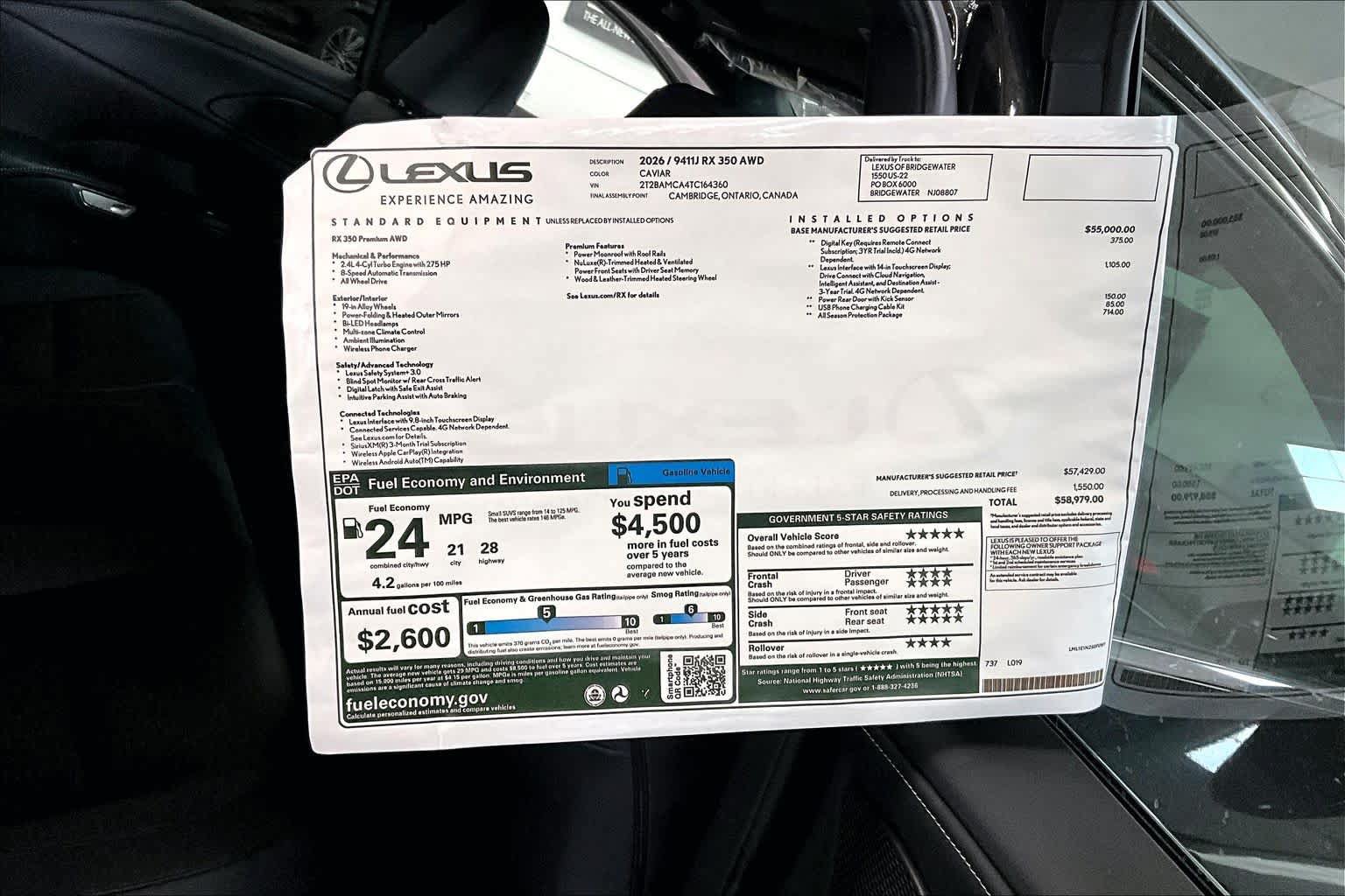 New 2026 Lexus RX 350 Premium AWD/4WD image 13
