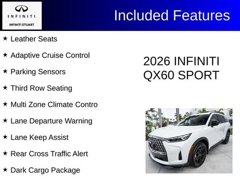 Used 2026 INFINITI QX60 Sport w/ Dark Cargo Package AWD/4WD image 3
