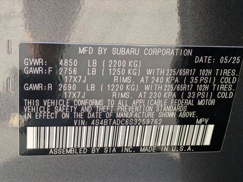 Certified 2025 Subaru Outback Premium image 21