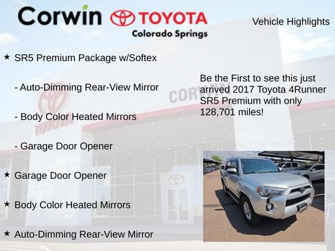 Used 2017 Toyota 4Runner SR5 Premium AWD/4WD image 4
