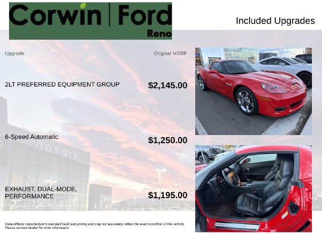 Used 2012 Chevrolet Corvette Grand Sport w/ 2LT Preferred Equipment Group RWD image 8