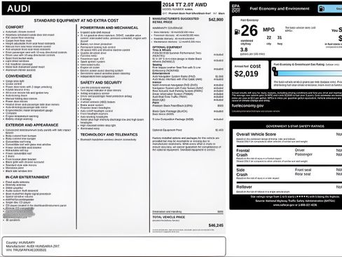Used 2014 Audi TT 2.0T w/ Fine Nappa Leather Package image 25