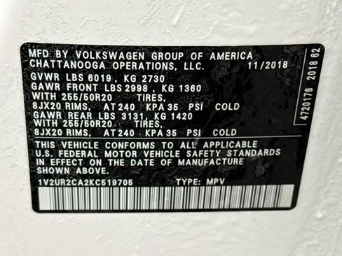 Used 2019 Volkswagen Atlas SE image 21