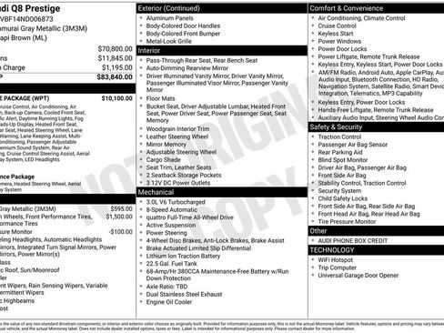 Used 2022 Audi Q8 Prestige w/ Prestige Package image 26