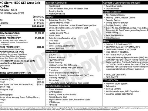 Used 2019 GMC Sierra 1500 SLT w/ SLT Premium Package AWD/4WD image 5