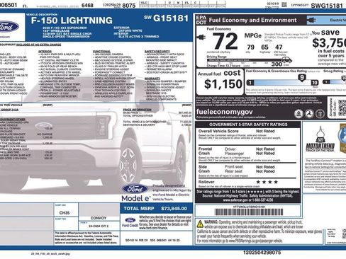 Used 2025 Ford F150 Lightning Flash AWD/4WD image 5
