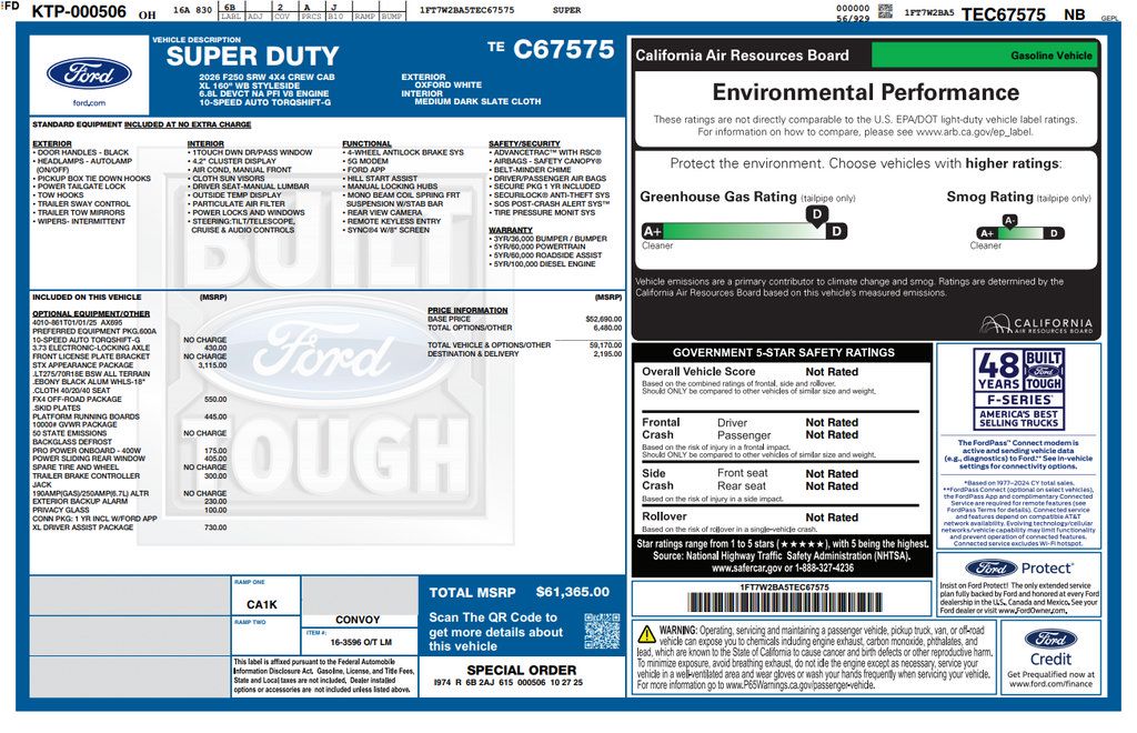Used 2026 Ford F250 XL w/ STX Appearance Package AWD/4WD image 4
