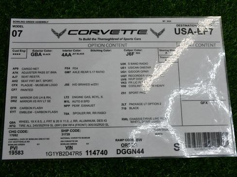 Used 2024 Chevrolet Corvette Stingray Preferred Cpe w/ Z51 Performance Package RWD image 69