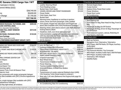 Used 2017 GMC Savana 2500 RWD image 8