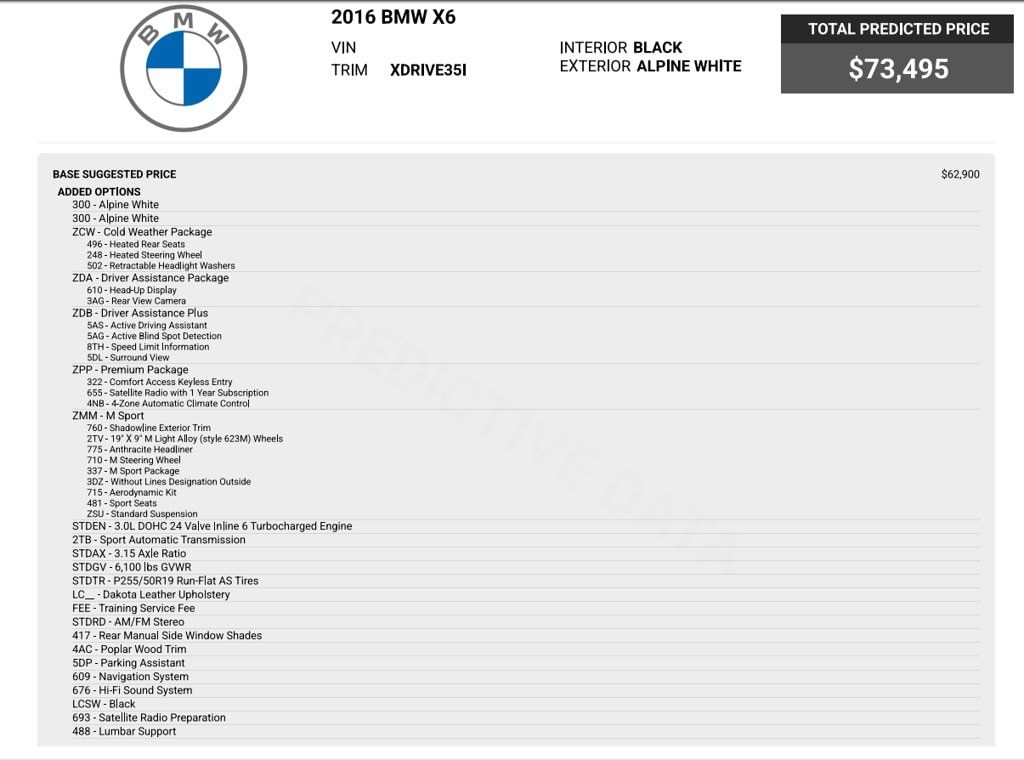 Used 2016 BMW X6 xDrive35i w/ M Sport AWD/4WD image 20