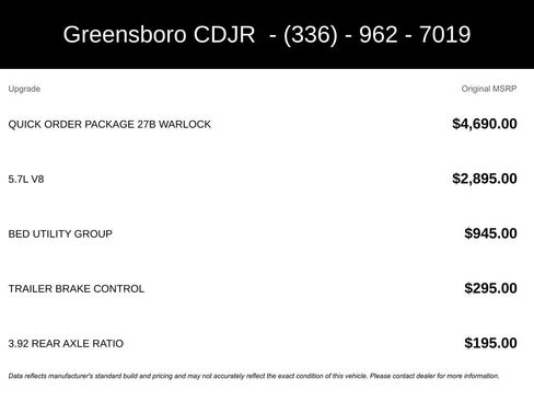 New 2026 RAM 1500 Classic Warlock AWD/4WD image 5