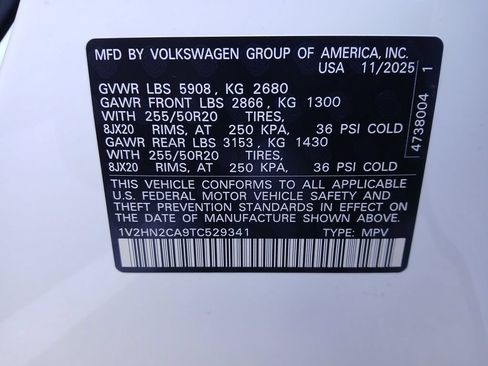 New 2026 Volkswagen Atlas SE AWD/4WD image 28