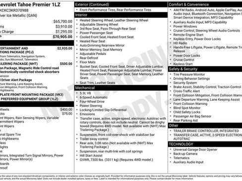Used 2019 Chevrolet Tahoe Premier AWD/4WD image 2