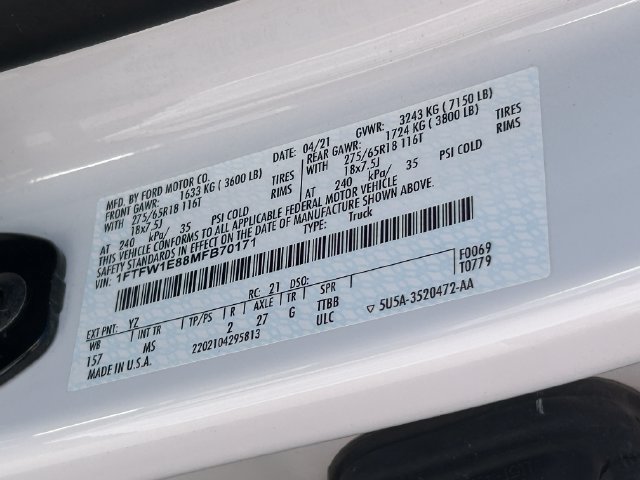Used 2021 Ford F150 XLT w/ Equipment Group 302A High AWD/4WD image 15
