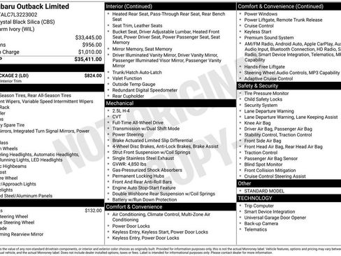 Used 2020 Subaru Outback Limited w/ Tech Package 2 image 3