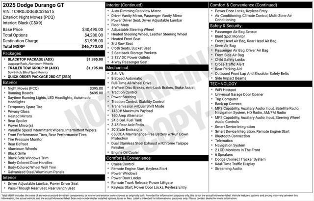 Certified 2025 Dodge Durango GT w/ Blacktop Package AWD/4WD image 3