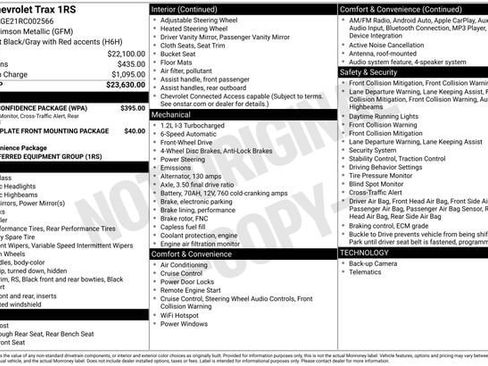 Used 2024 Chevrolet Trax RS w/ Driver Confidence Package image 4