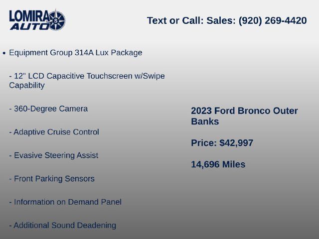 Used 2023 Ford Bronco Outer Banks w/ Sasquatch Package AWD/4WD image 6
