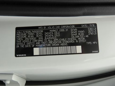 Used 2019 Volvo XC60 T5 Inscription w/ Protection Package Premier image 35