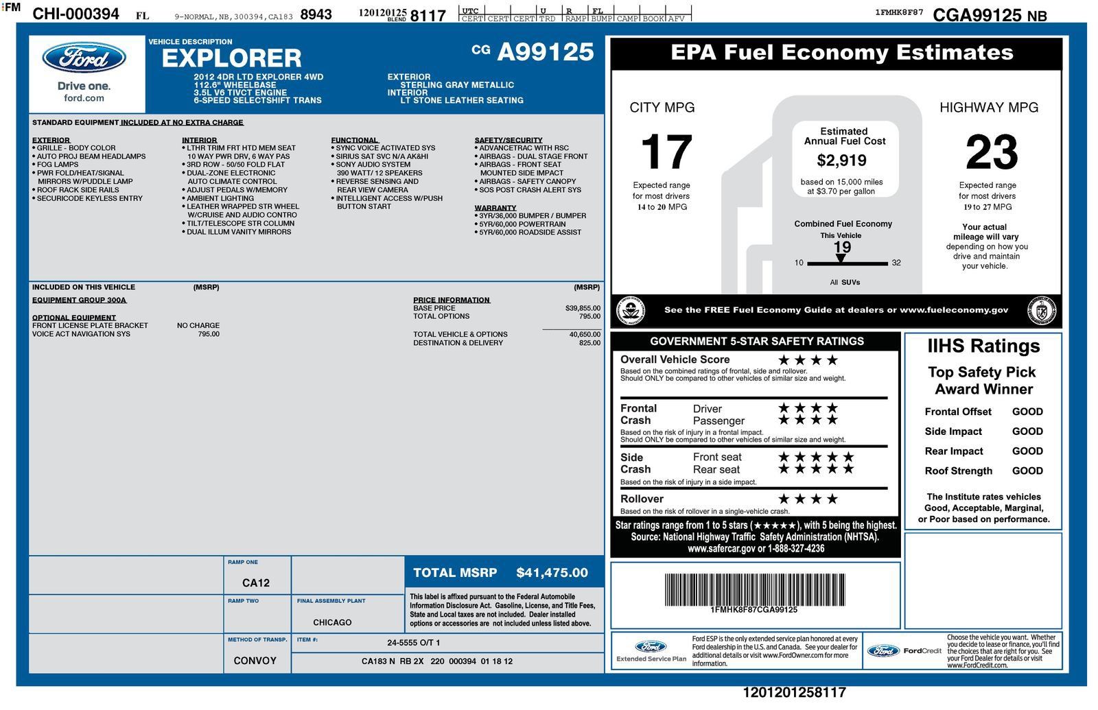 Used 2012 Ford Explorer Limited AWD/4WD image 1