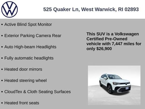 Certified 2025 Volkswagen Taos SE w/ Panoramic Sunroof Package AWD/4WD image 13