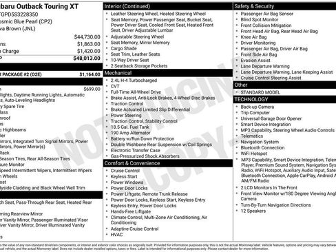 Used 2025 Subaru Outback Touring XT w/ Popular Package #2 AWD/4WD image 15