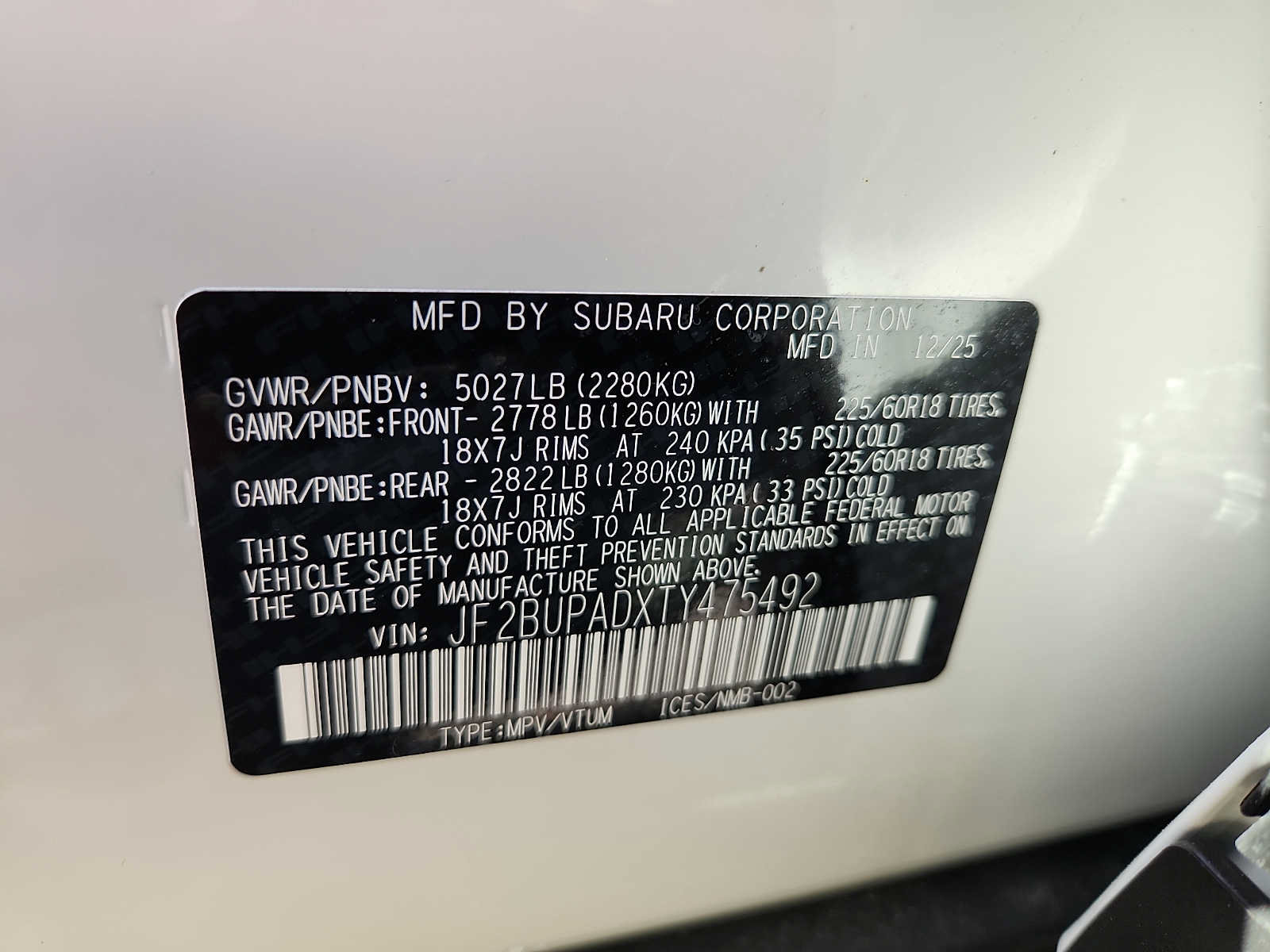 New 2026 Subaru Outback Premium AWD/4WD image 10